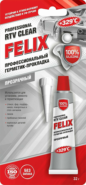 Герметик-прокладка профессиональный FELIX прозрачный  32 гр.