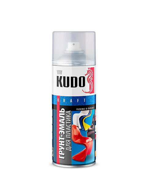 Грунт-эмаль для пластика KUDO KU-6004 Графит  520 мл.