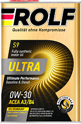 Моторное масло ROLF Ultra A3/B4 SL/CF  0W-30  4 л. синт.