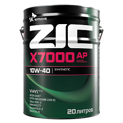 Моторное масло ZIC X7000 AP  10W-40  20 л. синт.