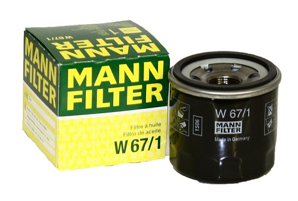 Масляный фильтр MANN W67/1