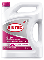 Антифриз -40 розовый SINTEC Premium Pink G12+  5 кг.